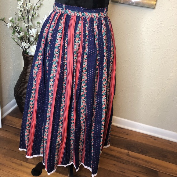 Vintage Original Alpen Trachten Boho Skirt 36 - Picture 2 of 9